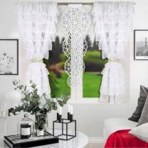 Komplet firan + panel dekoracyjny (Firana - 145x160cm x2-Panel - 50x135cm/6szt)