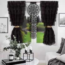 Komplet firan + panel dekoracyjny (Firana - 145x160cm x2-Panel - 50x135cm/6szt)