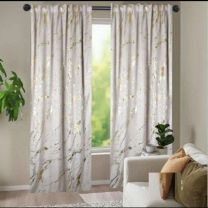 Zasłona welurowa  ze złotym wzorem taśma WAVE-2szt (145X250cm/6szt)