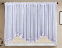 Firanki gotowe gładki i gip pióra (150X400cm/6szt)