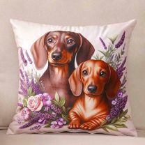 Wielkanocna poszewka dwustronna len drukowana welurowa (40x40cm/12szt)