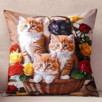 Wielkanocna poszewka dwustronna len drukowana welurowa (40x40cm/12szt)