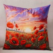 Wielkanocna poszewka dwustronna len drukowana welurowa (40x40cm/12szt)