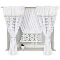 Piękny komplet zasłon z ozdobnymi panelami-Zasłona 145x160cm x 2 sztuki-talerza 120x130cm x 1 panel