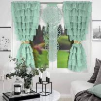 Komplet firan + panel dekoracyjny (Firana - 145x160cm x2-Panel - 50x135cm/6szt)