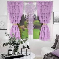 Komplet firan + panel dekoracyjny (Firana - 145x160cm x2-Panel - 50x135cm/6szt)