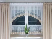 Komplet kuchenny 3cz Firanki gotowe  gip pióra 