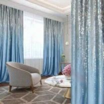 Zasłona welurowa  ze złotym wzorem taśma WAVE (145x250cm/6szt)