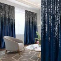 Zasłona welurowa  ze złotym wzorem taśma WAVE (145x250cm/6szt)