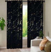 Zasłona welurowa  ze złotym wzorem taśma WAVE-2szt (145X250cm/6szt)
