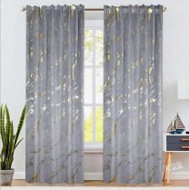 Zasłona welurowa  ze złotym wzorem taśma WAVE-2szt (145X250cm/6szt)