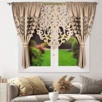 Firanki gotowe (Firany-  145x160cm x2szt-Panel -   90x120cm  x1sz/6szt)