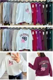 Bluzy bez kaptura damskie (uniwersalny/12szt)