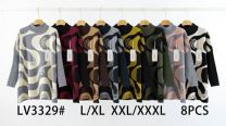 Swetry damskie (L-3XL/8szt)