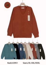 Swetry damskie (L-3XL/8szt)