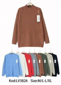 Swetry damskie (M-XL/8 szt)