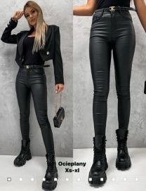 Spodnie ekoskóra damskie (XS-XL/12szt)