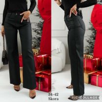 Spodnie ekoskóra damskie (34-42/10szt)