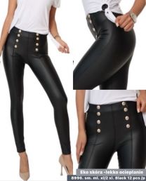 Spodnie ekoskóra damskie (S-2XL/12szt)