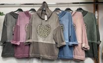 Bluzy z kapturem włoskie (uniwersalny/6szt)