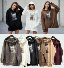 Bluzy z kapturem włoskie (uniwersalny/6szt)