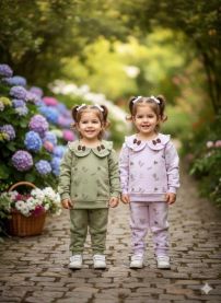 Komplet dziewczęcy (2-5LAT/12kompletów)