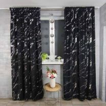 Zasłona welurowa  ze złotym wzorem taśma WAVE