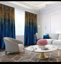 Zasłona welurowa  ze złotym wzorem taśma WAVE