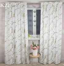 Zasłona welurowa  ze złotym wzorem taśma WAVE