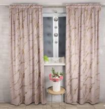 Zasłona welurowa  ze złotym wzorem taśma WAVE