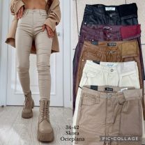 Spodnie ekoskóra damskie (34-42/10szt)