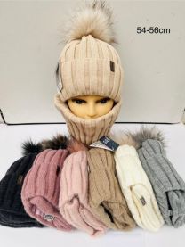 Komplet czapki damskie (54-56/10kpt)