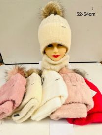 Komplet czapki damskie (52-54/10kpt)