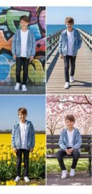 Kurtka jeansy dzieci (134-164/10szt)