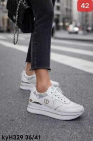 buty sportowe wiązane damskie (36-41/12P)