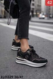 buty sportowe wiązane damskie (36-41/12P)