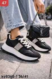 buty sportowe wiązane damskie (36-41/12P)