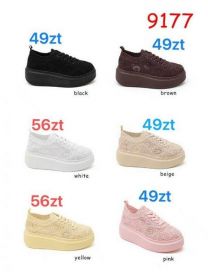 buty sportowe wiązane damskie (36-41/12P)