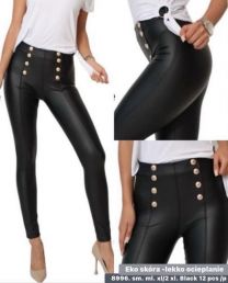 Spodnie ekoskóra damskie (S-2XL/12szt)