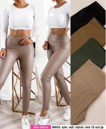 Spodnie ekoskóra damskie (S-2XL/12szt)