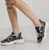 buty sportowe wiązane damskie (36-41/12P)