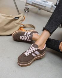 buty sportowe wiązane damskie (36-41/12P)