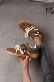 buty sportowe wiązane damskie (36-41/12P)