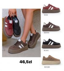 buty sportowe wiązane damskie (36-41/12P)