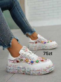 buty sportowe wiązane damskie (36-41/12P)