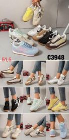 buty sportowe wiązane damskie (36-41/12P)