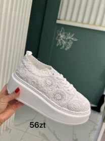 buty sportowe wiązane damskie (36-41/12P)