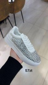 buty sportowe wiązane damskie (36-41/12P)