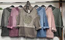 Bluzy z kapturem włoskie (uniwersalny/6szt)