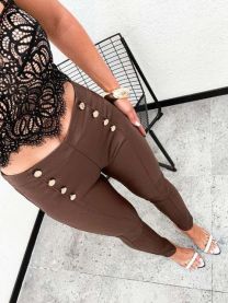 Spodnie ekoskóra damskie (XS-XL/10szt)